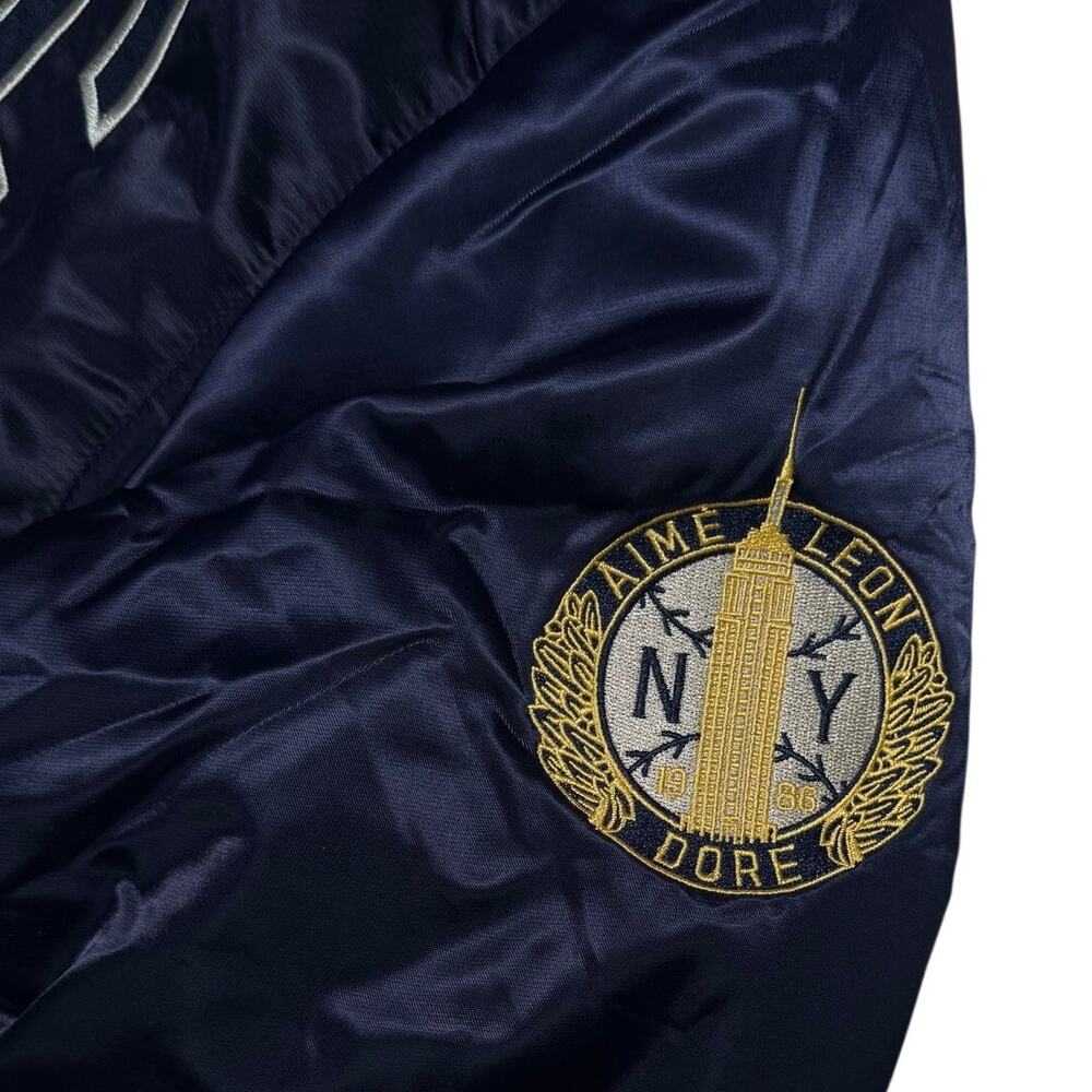 Aime Leon Dore Reversible Varsity Jacket Navy/Cream Size M View 4